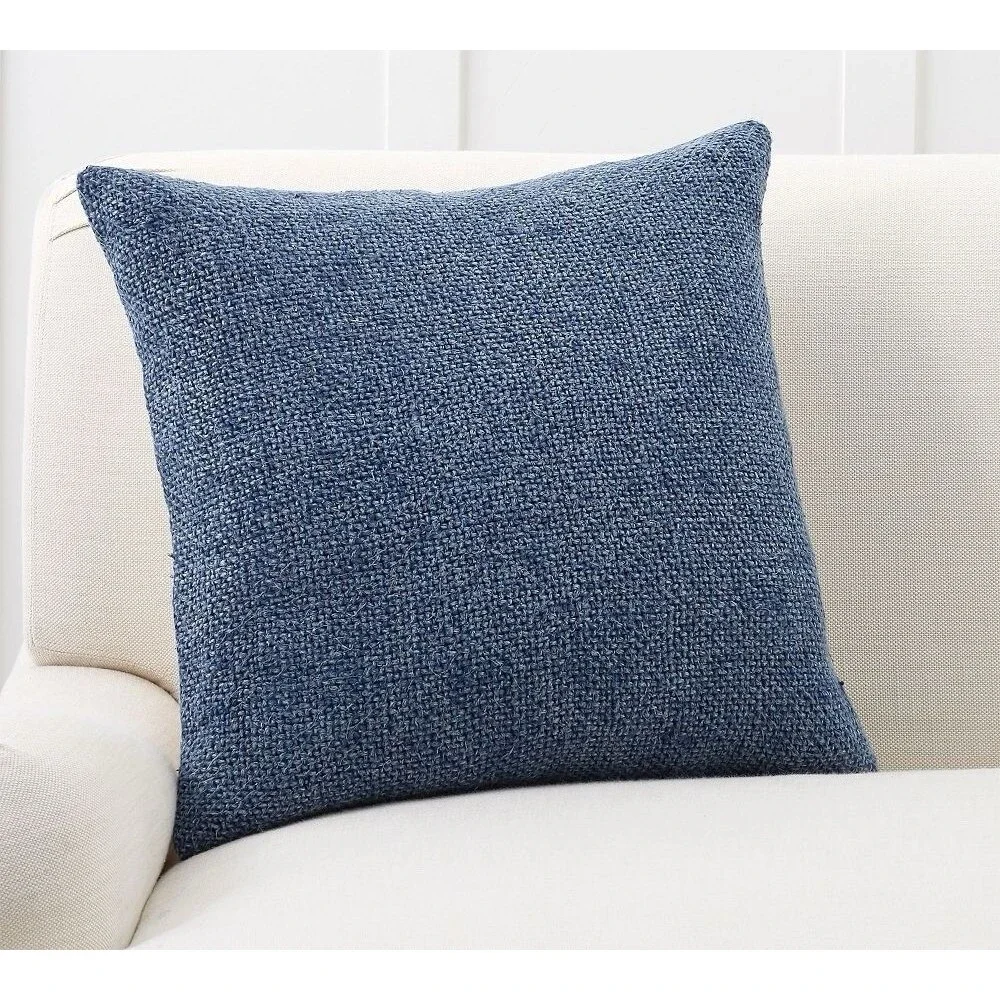 Pottery Barn Blue Textured Accent Pillow